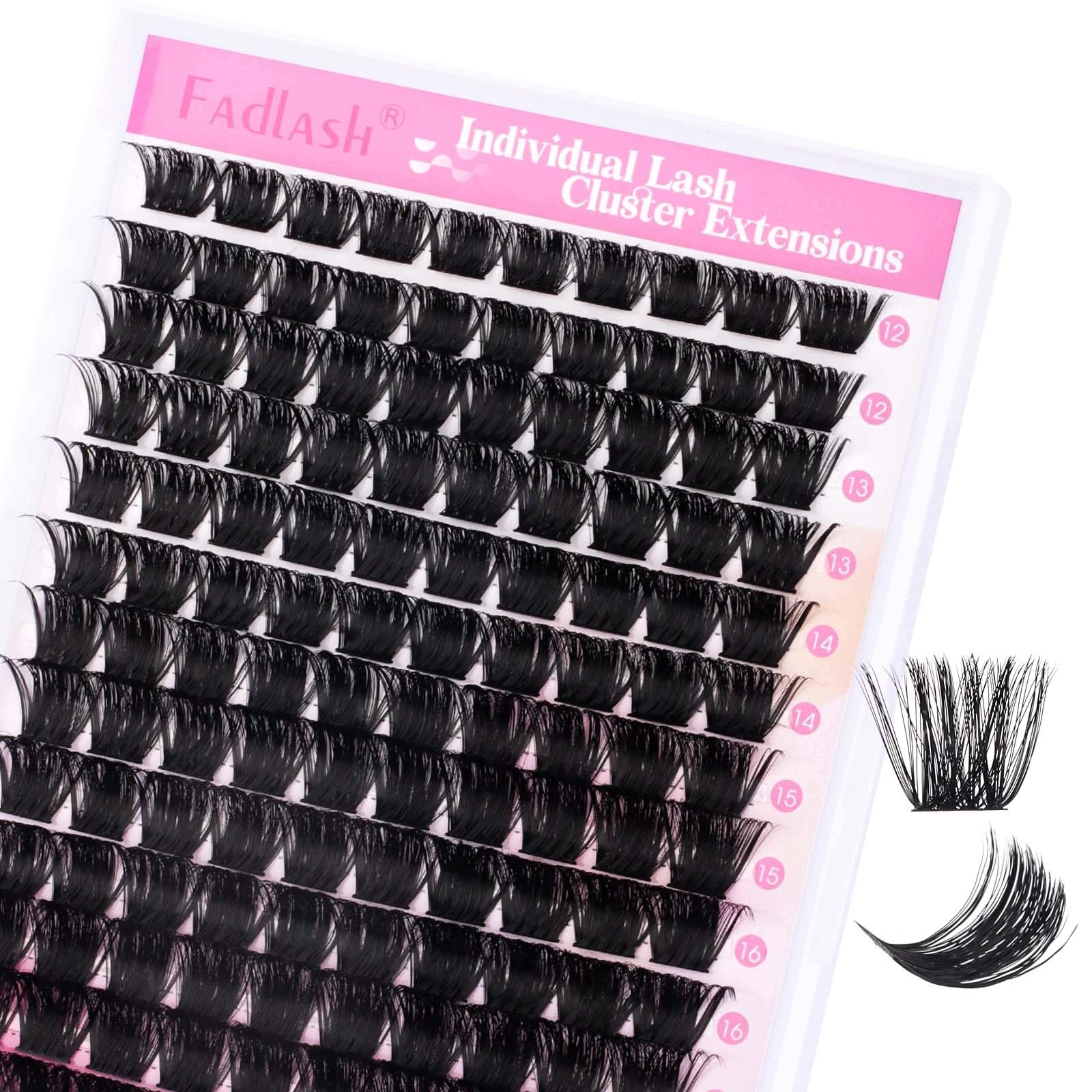 Umělé řasy Kępki 200D Černé 0.07 D 12 18 mm pro začátečníky Fadlash