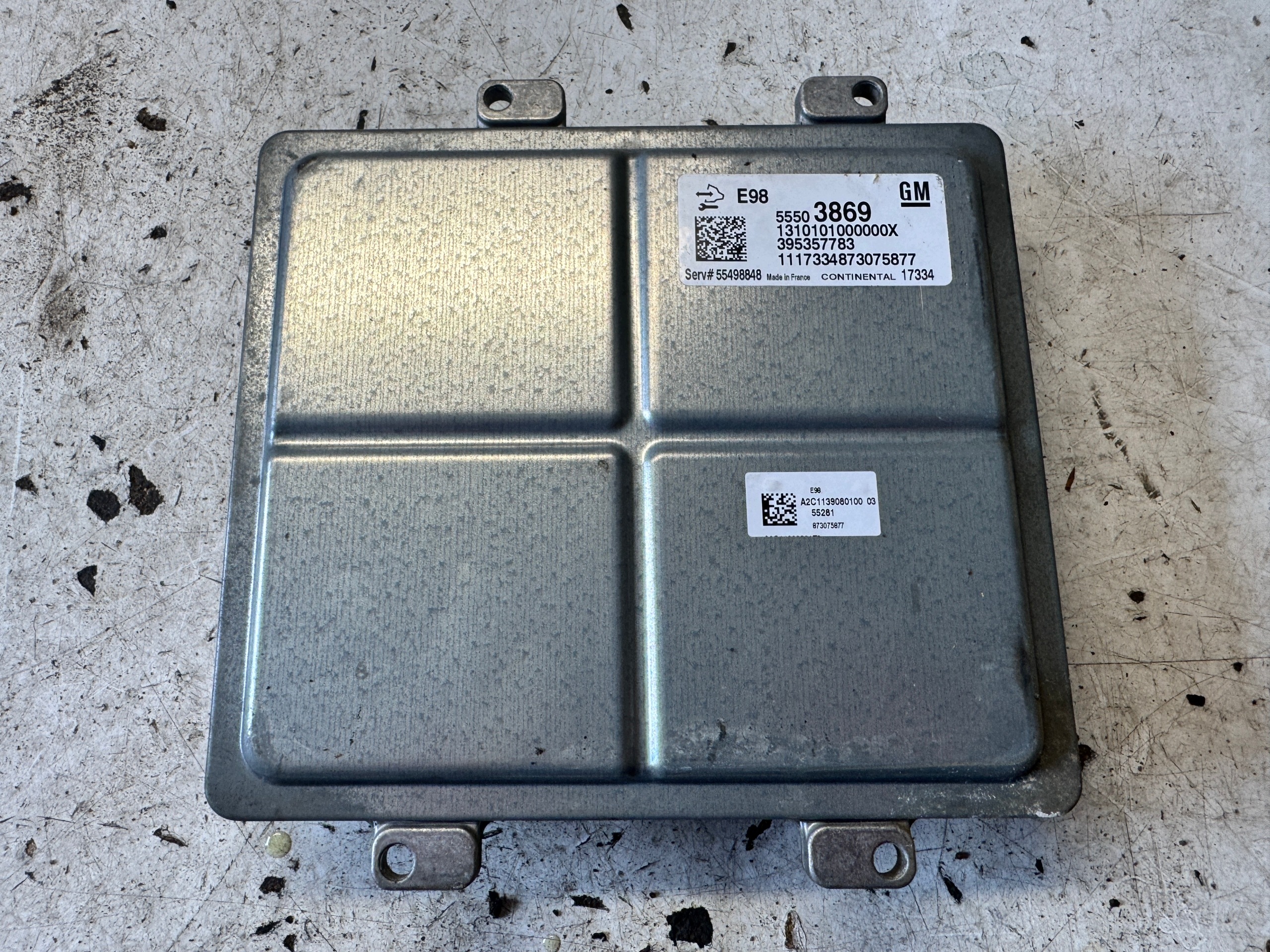 OPEL ASTRA K 5 computer control unit ECU of the engine E98 55503869 1.6 CDTI