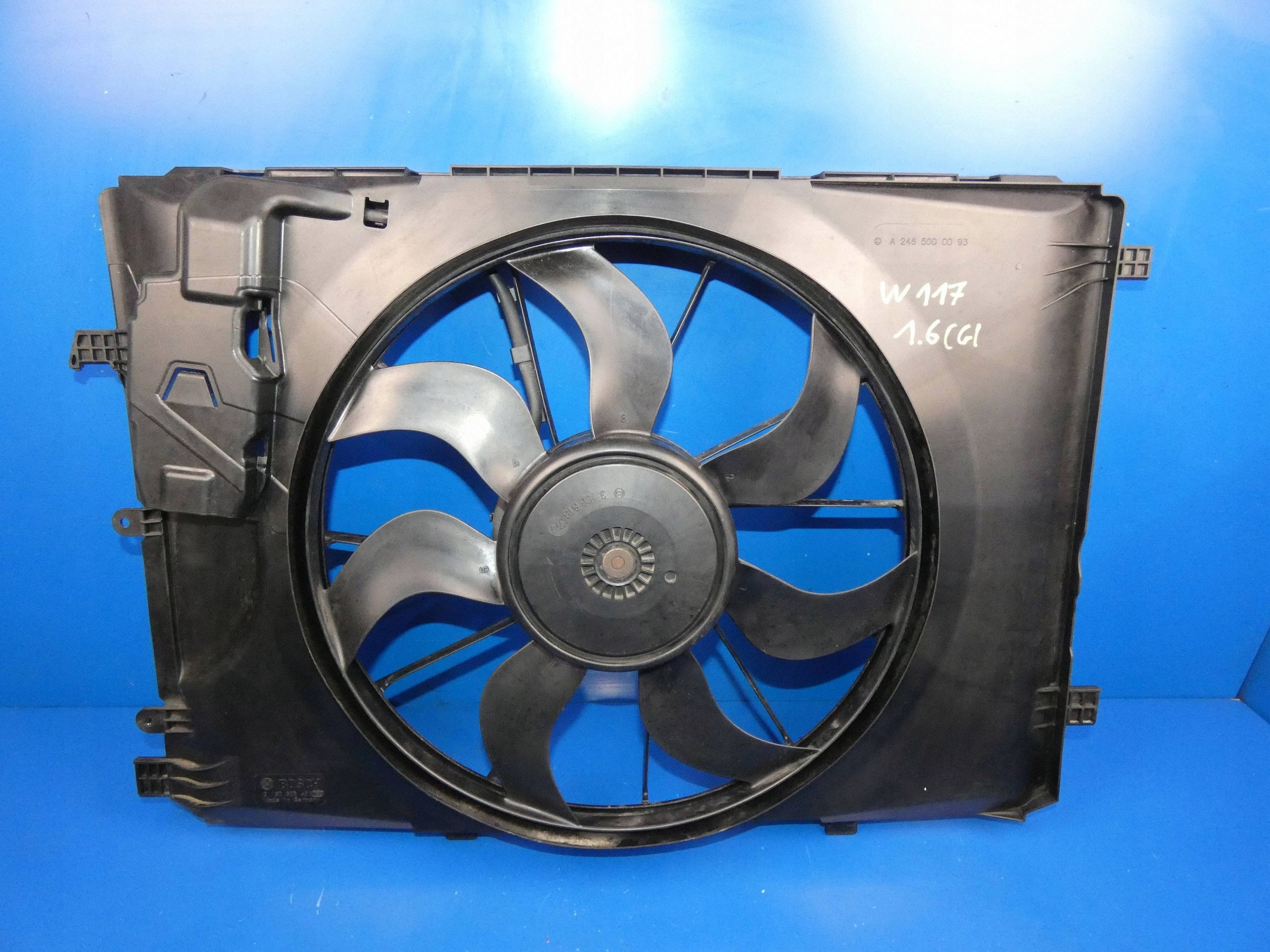 MERCEDES CLA W117 A W176 B W246 ventilátor chladiče