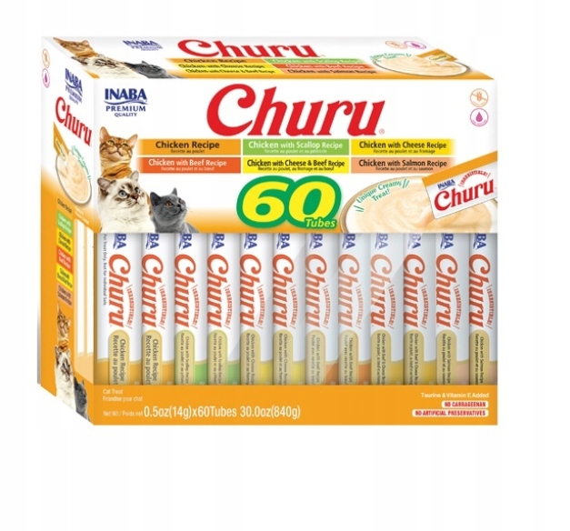 Inaba Churu Variety Dla Kota Mix Smaków Z Kurczakiem 60x14g