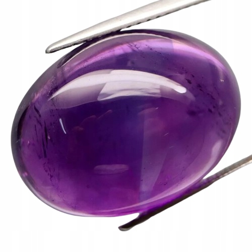 ametyst přírodní kabošon 19,56 ct 19,8 mm x 14,8 mm, certifikát