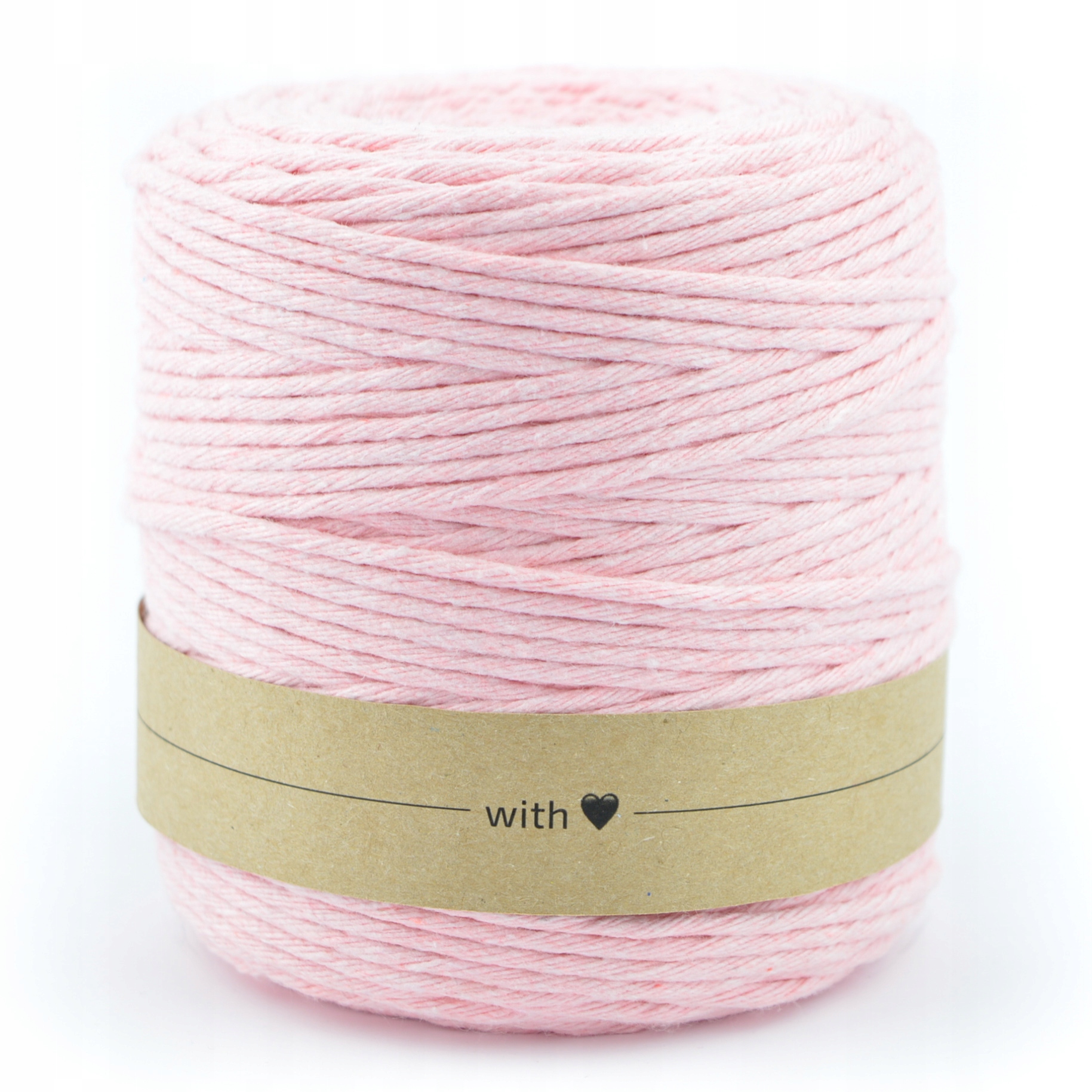 Sznurek bawełniany do makramy 3mm 200m różowy Marka Inna