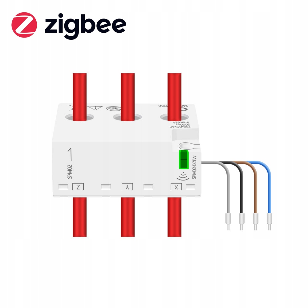 Trojfázový elektromer s meraním spotreby a výroby energie, 63A, ZigBee, Tuya