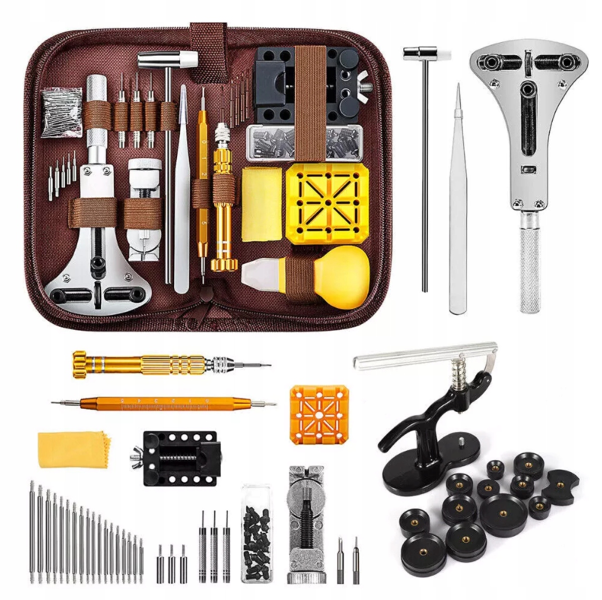 Zestaw Zegarmistrzowski Profesjonalny Do Naprawy Zegarków 162 Elementów