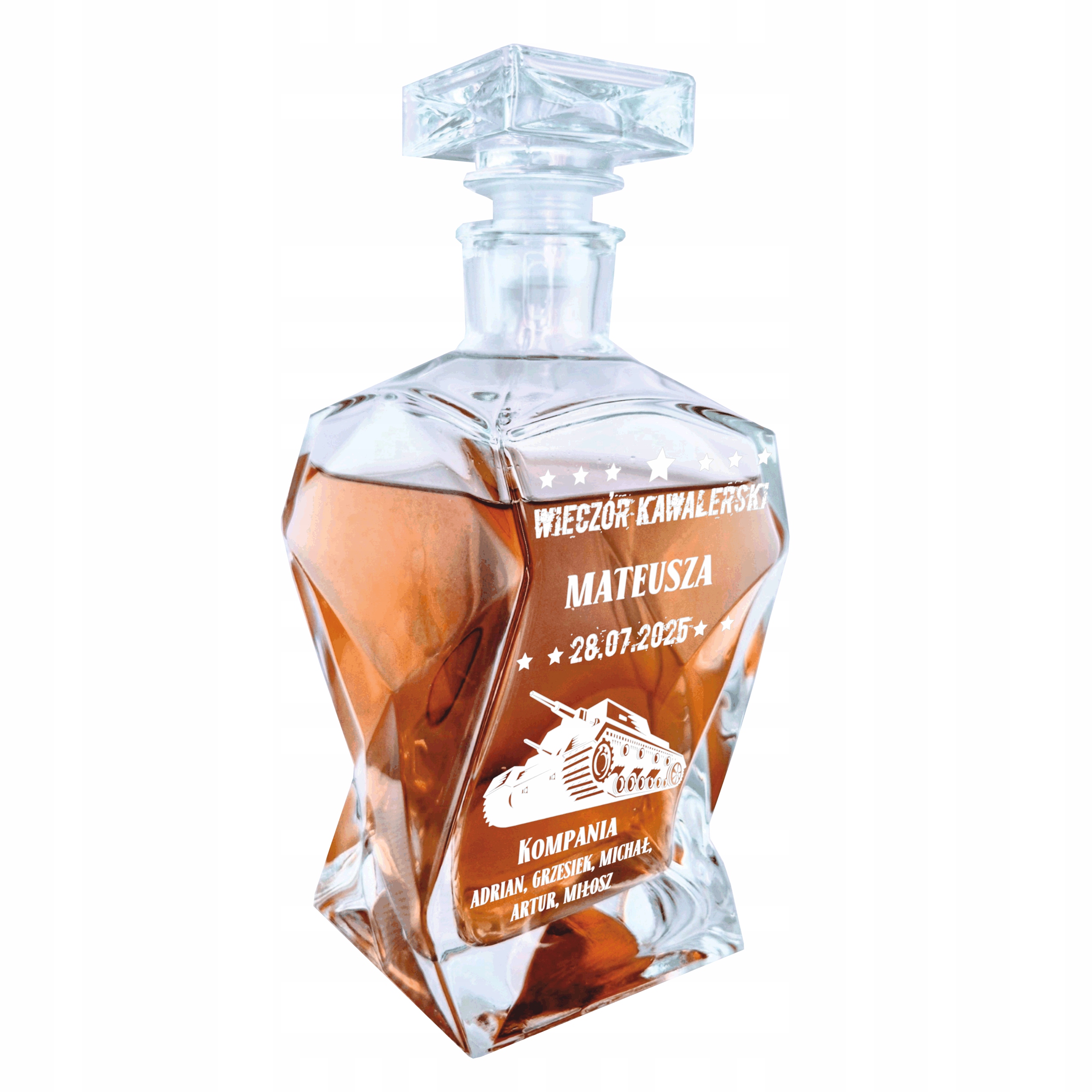 Gravírovaná karafa na whisky – skvělý Dárek na rozlučku se svobodou