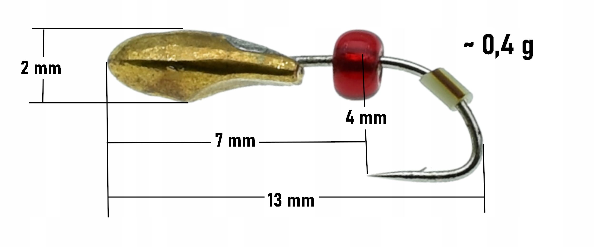 Mormyszka Wolframowa przynęta Podlodowa przelotowa Marka Angel sport
