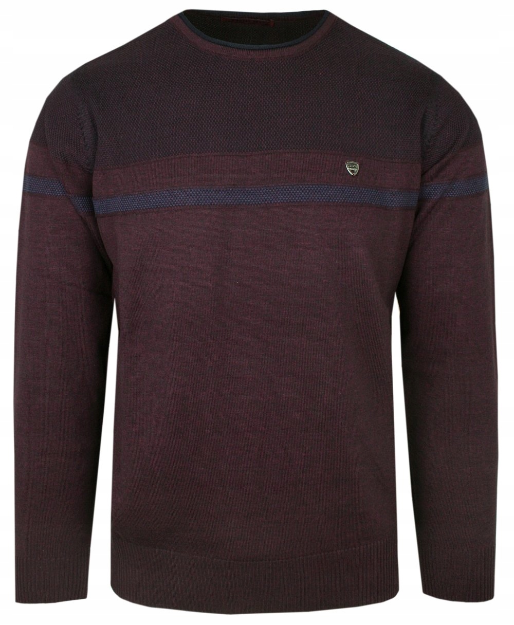 Pánský svetr v odstínu lilku Trikko Kulatý výstřih XXL