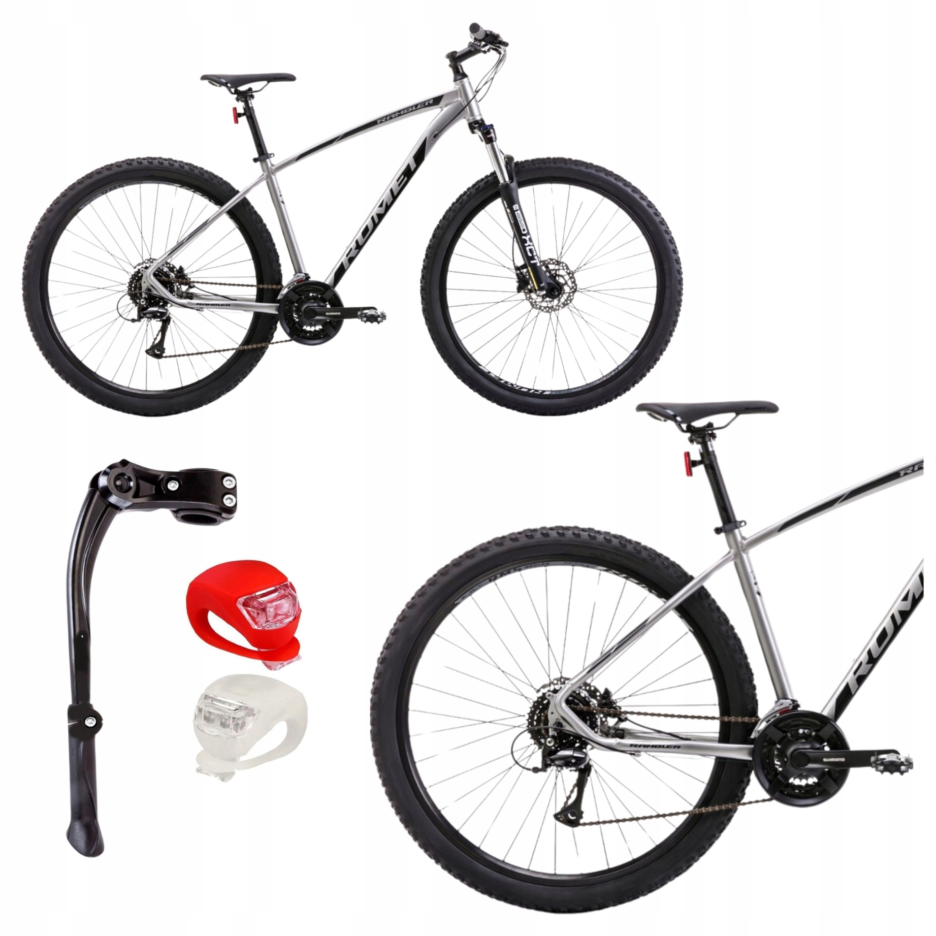 Horské Kolo Mtb 29 Romet Rambler R9.3 Shimano Osvětlení A Patka Bonus