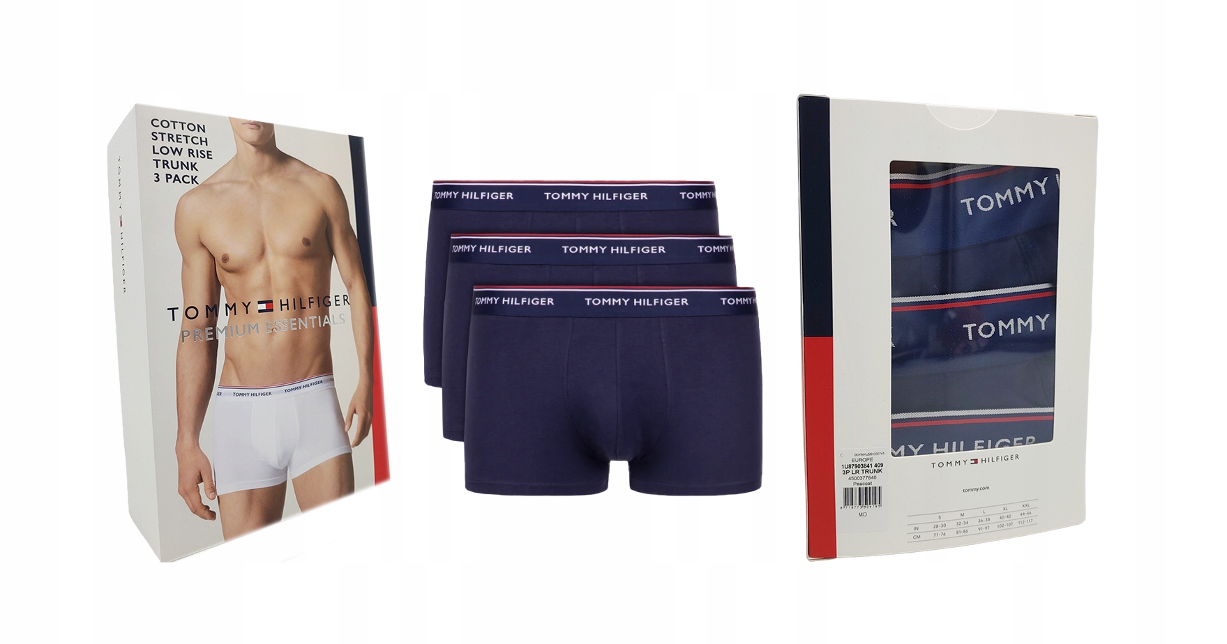 

Bokserki Męskie Tommy Hilfiger Granat 3szt r. XL