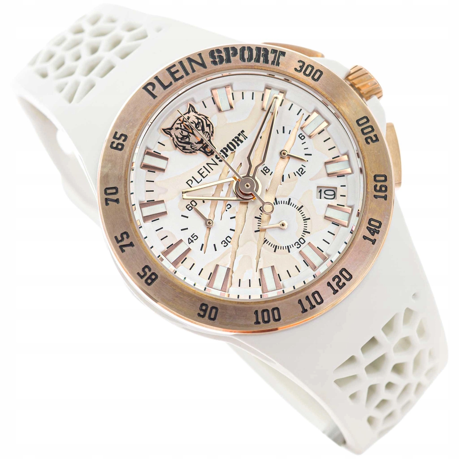 Hodinky Plein Sport PSABA0723 Thunderstorm Chrono Bílé S Řemínkem