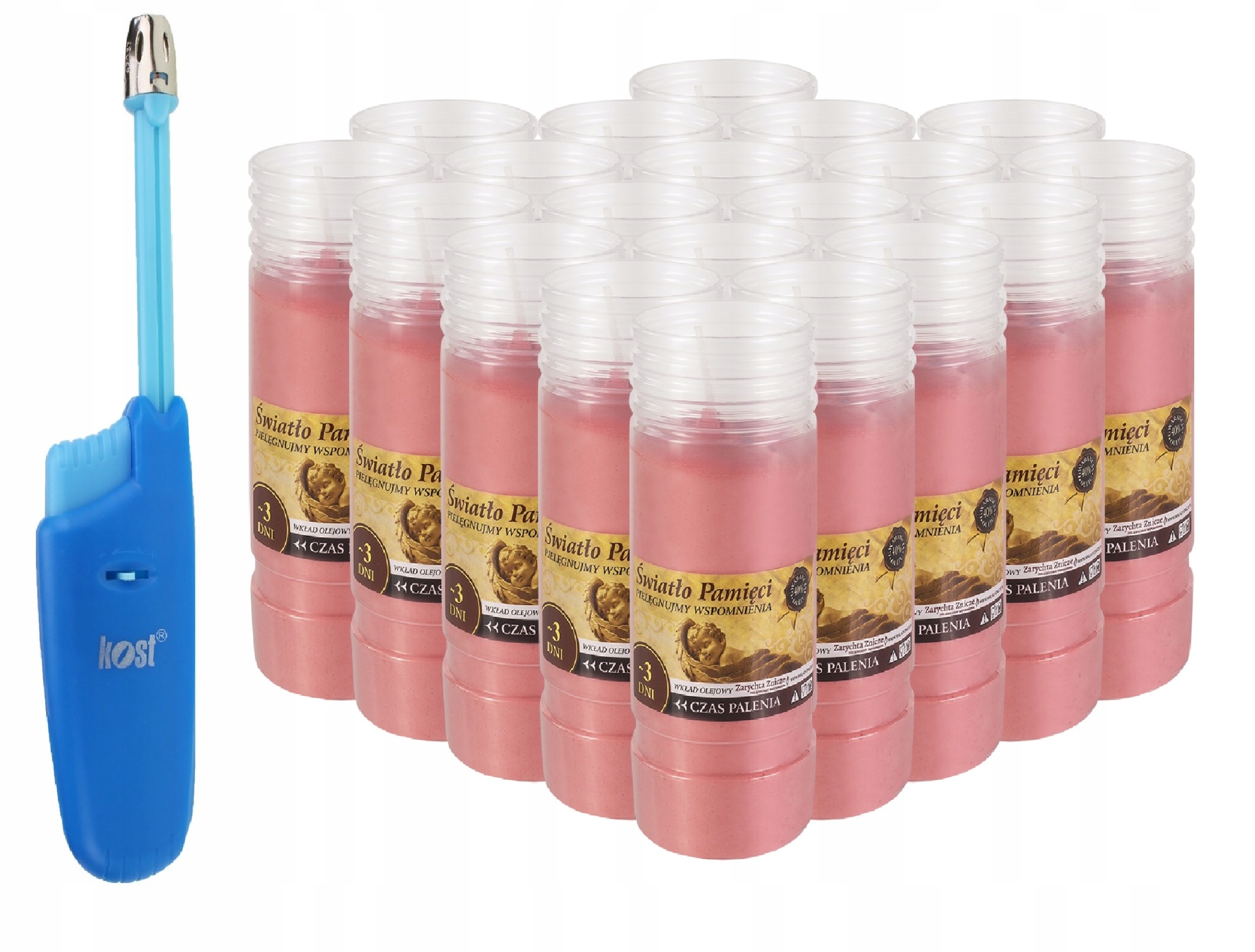 

20 Sztuk Wkłady do Zniczy Olejowe Całoroczne 3 dni