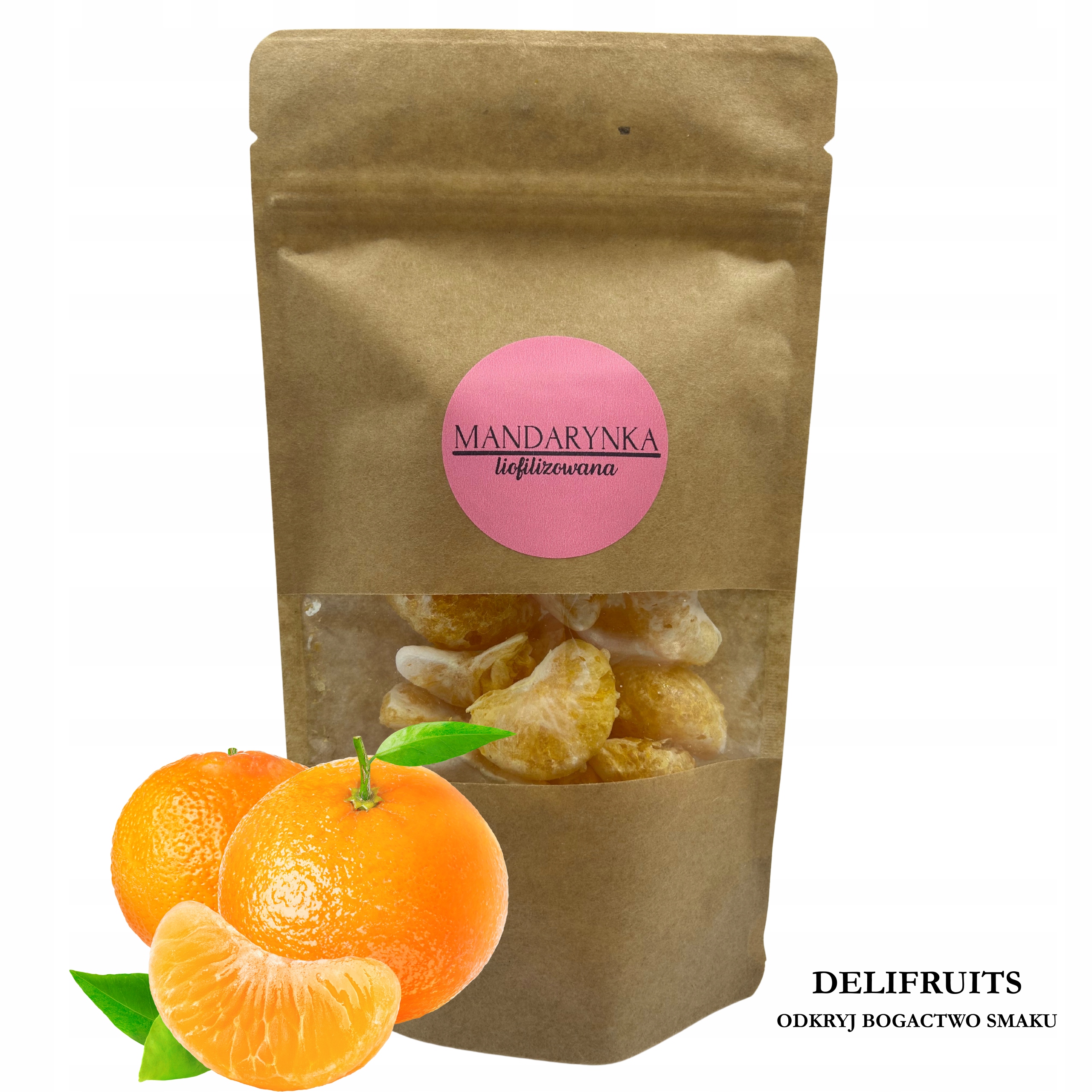 Levně Mandarinka Lyofilizovaná 500G Delifruits Segment Zdravá Křupavá Svačinka