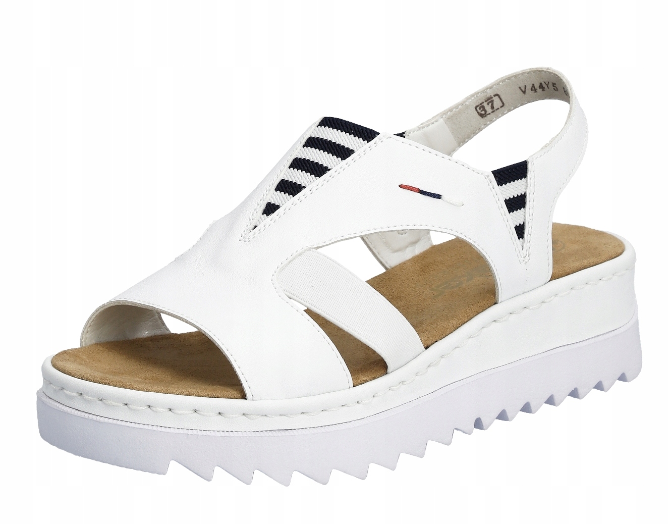 Rieker V44Y5-80 vel.37 módní bílé dámské sandály