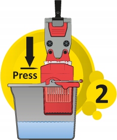 Mop Wiadro mikrofibry zestaw Sprintus Click'N'Press wyciskany z separatorem Materiał metal
