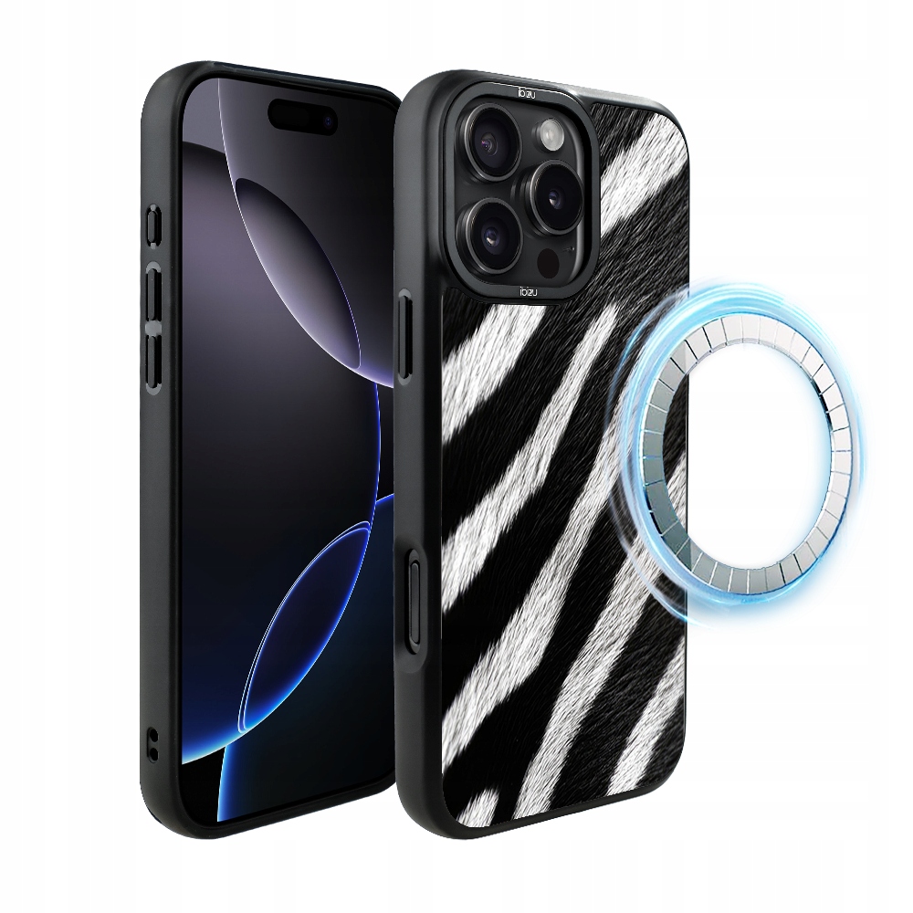 Matný Pouzdro Ibizu DropGuard pro iPhone 16 Pro s MagSafe, Zebra