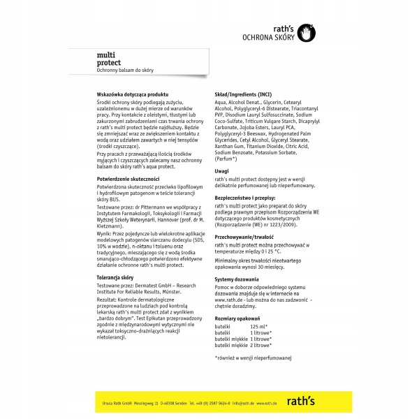 Rath s multi protect niewidzialna rekawiczka 2l Brand Ursula Rath