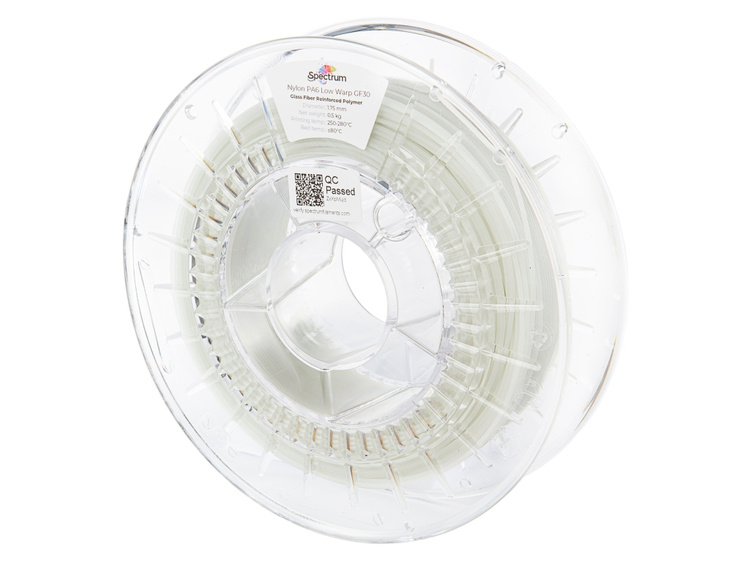Filament Spectrum PA6 Low Warp GF30 1.75 mm Natural 0.50 kg sklolaminát