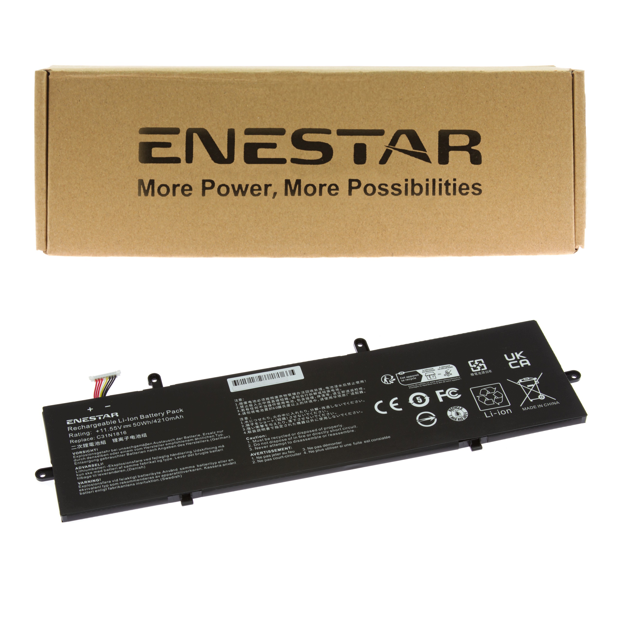 4210 mAh prémiová batéria pre Asus C31N1816 ZenBook Flip 13 UX362 UX362FA I7