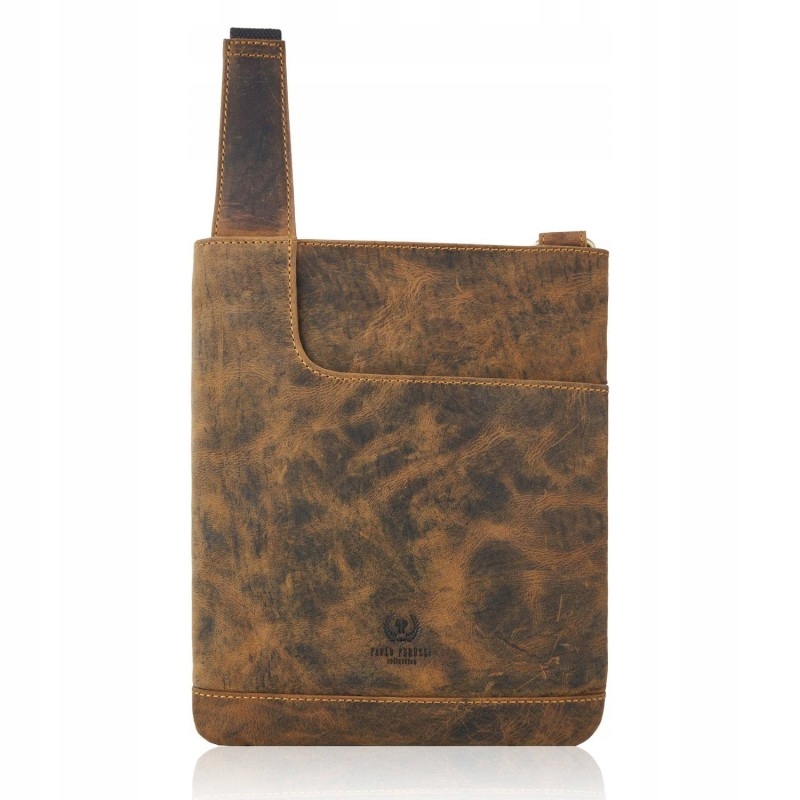 SKÓRZANA STYLOWA TOREBKA DAMSKA VINTAGE BRĄZOWA