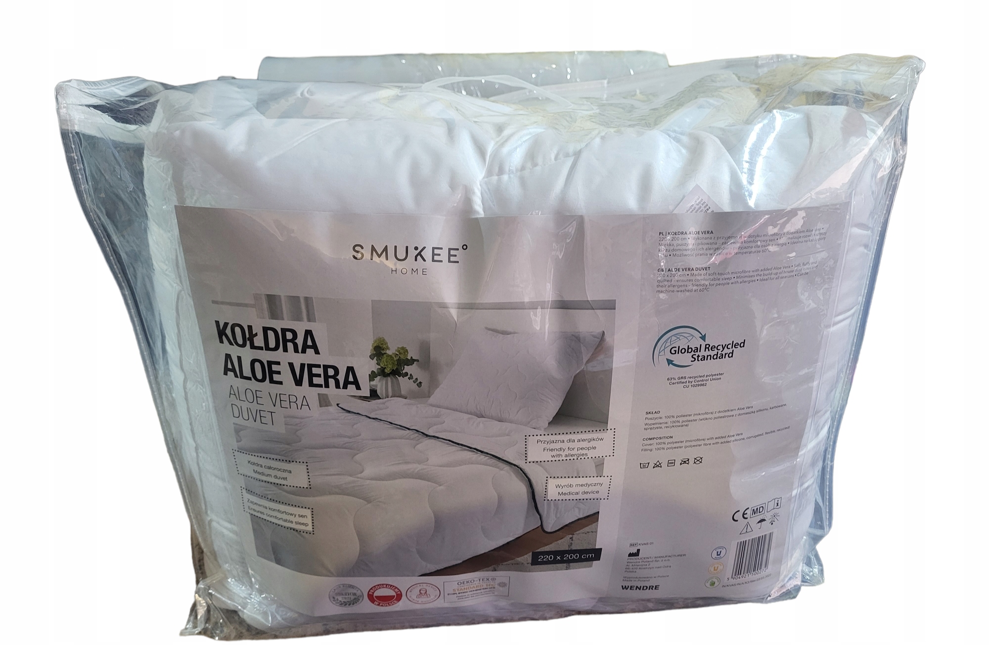 

Smukee Kołdra Aloe Vera 220x200cm antyalergiczna
