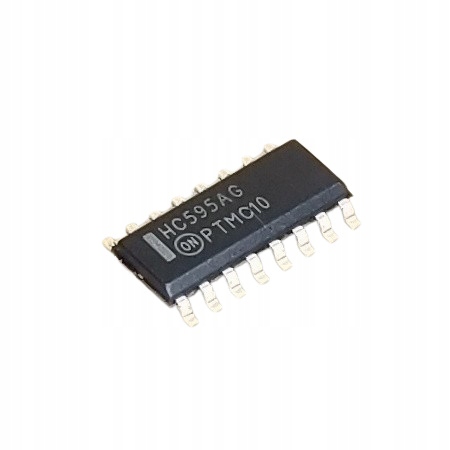 MC74HC595ADR2G 8bit rejestr Siso/sipo z wyj 3-stanowymi, SOIC16, ONSemi