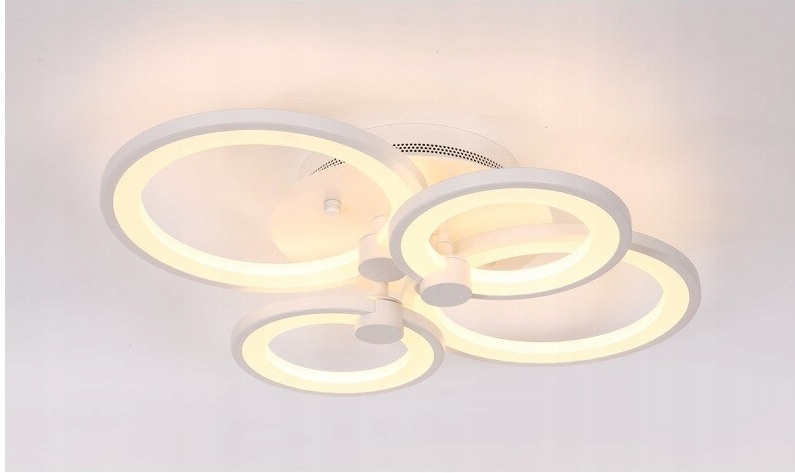 LAMPA LED RING LAMPA SUFITOWA PLAFON ŻYRANDOL RING + Pilot Kolor biały czarny