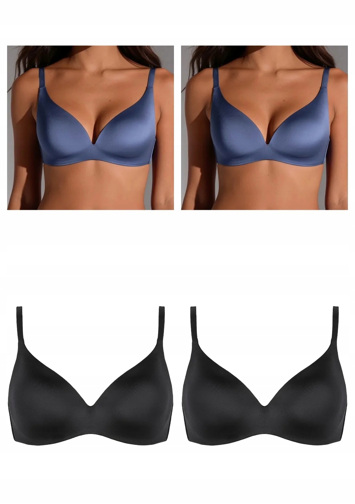 Lormar One podprsenka 4 ks 2x jeans 2x černá 85C