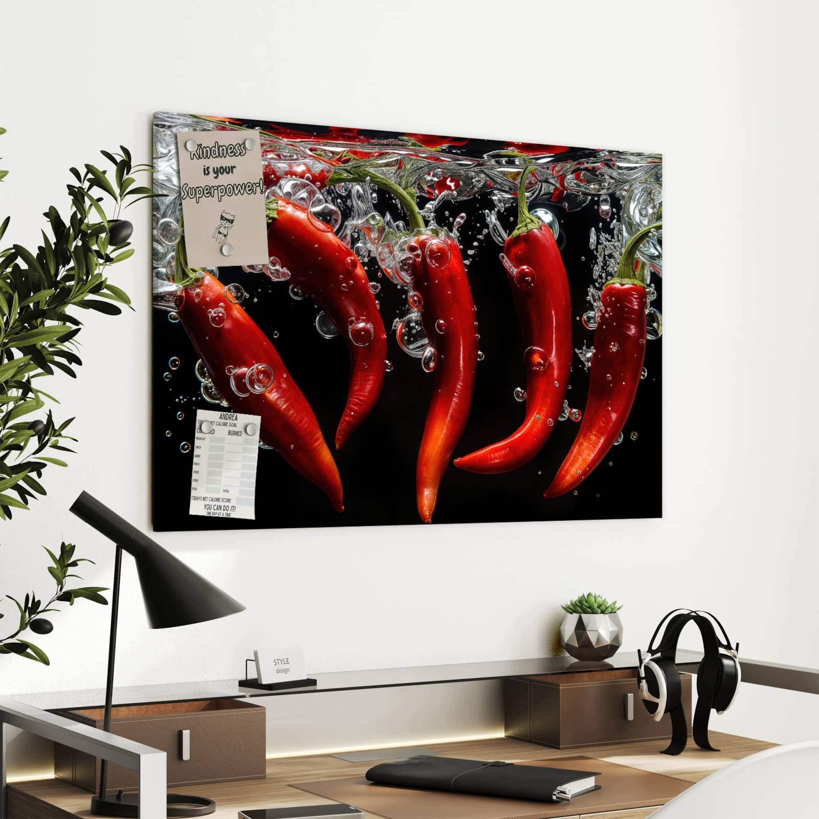 Magnetická tabule Chili pod Voda 90 × 60 cm