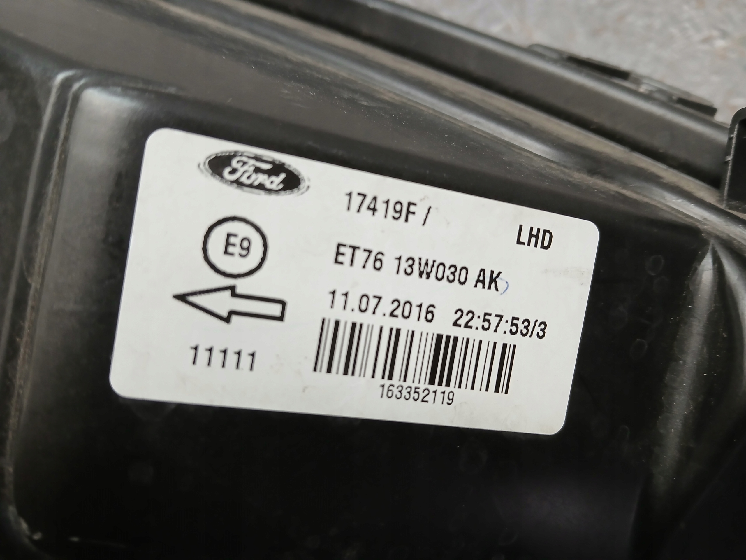 light front left FORD COURIER MK2 14-18 ET76 13W030 AK