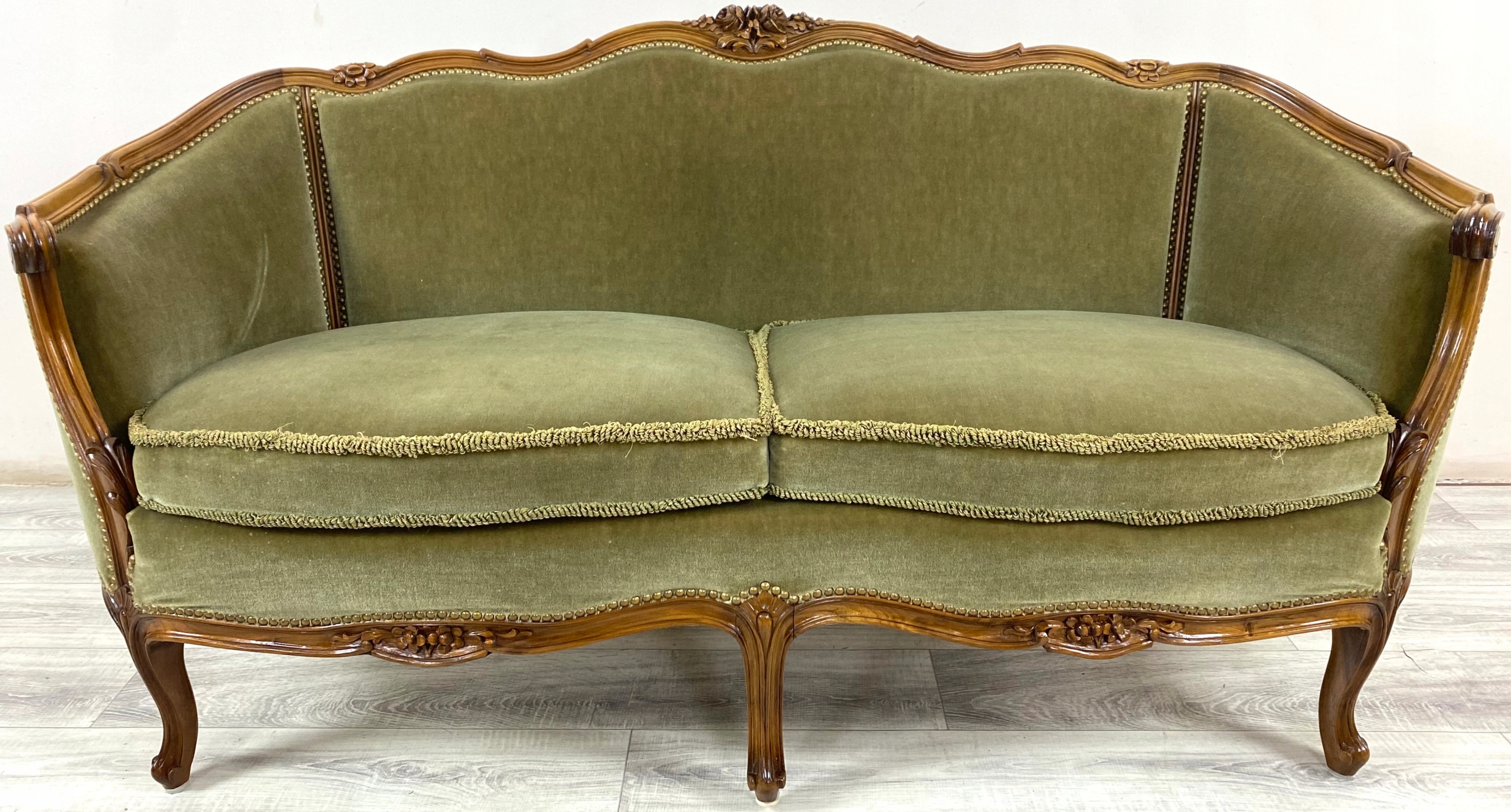STYLOWA KANAPA LUDWIKOWSKA SOFA LUDWIK ROKOKO ROCAILLE ORZECH FRANCJA FY6