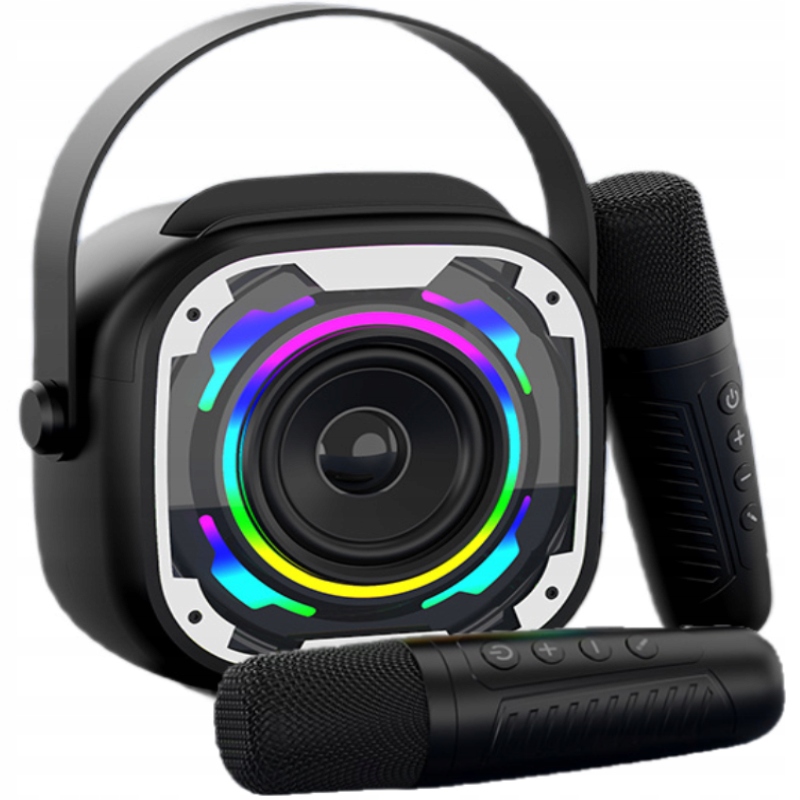 Karaoke Mikrofon Bezprzewodowy Głośnik Bluetooth Dla Dzieci 2 Mikrofony Led Model TF026