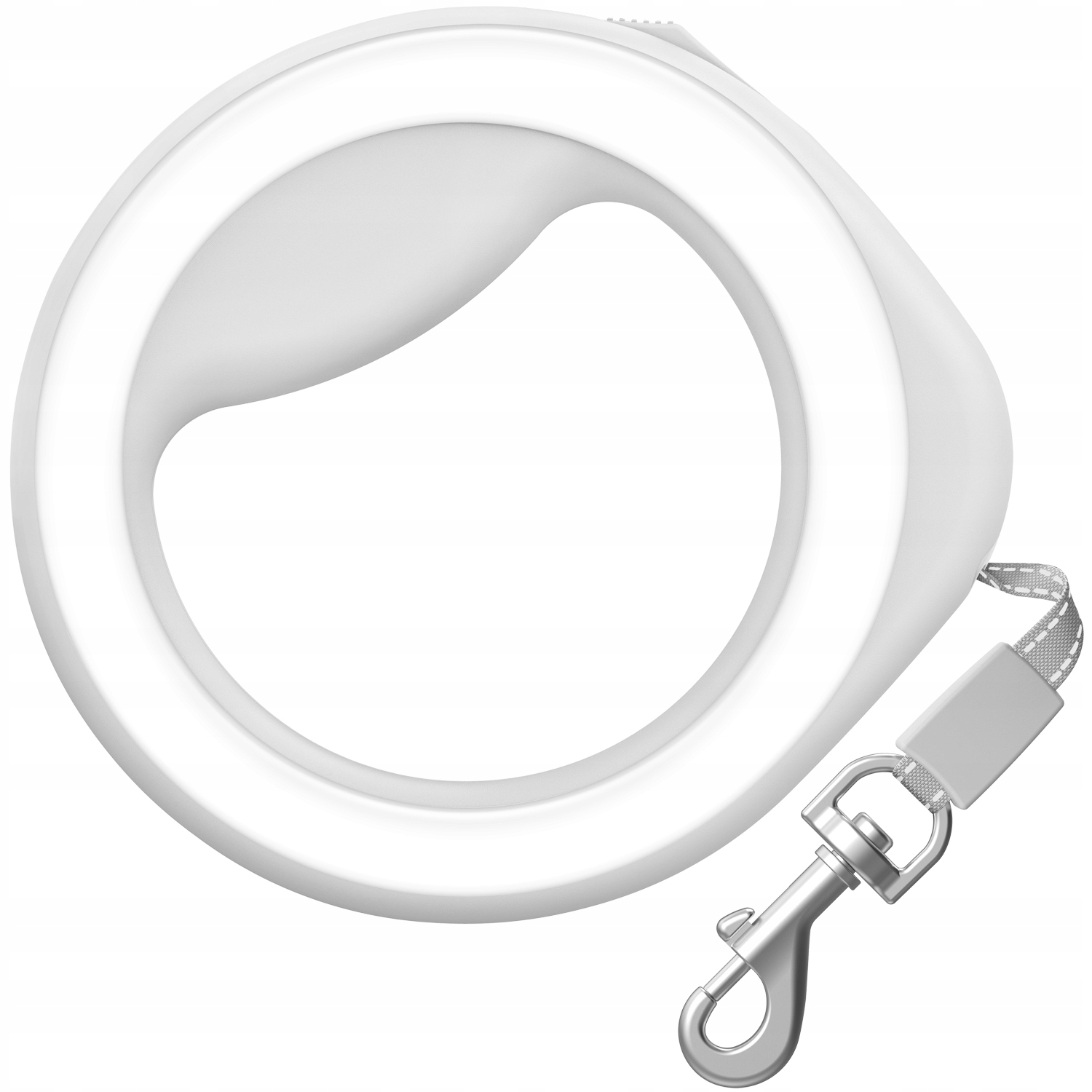 Levně Vodítko pro psa, kulaté, reflexní, bílé, velikost Xs-m 40 kg, 2,9 m