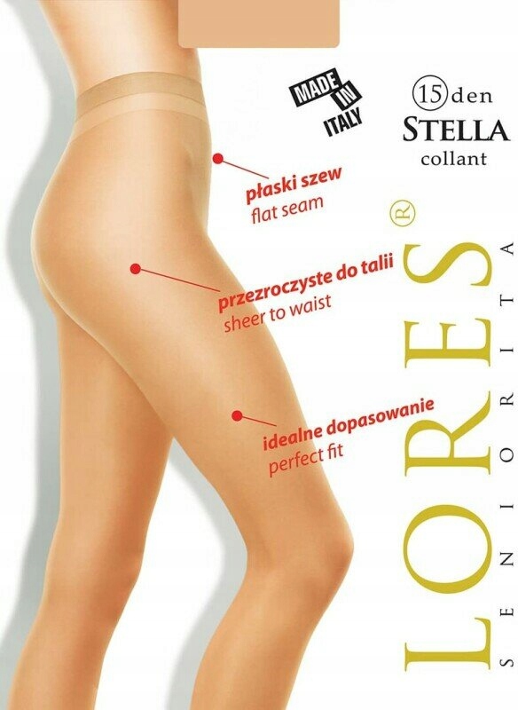 

Stella Visone Cienkie rajstopy Lores 15 den 4-L
