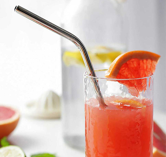 SŁOMKI STALOWE EKOLOGICZNE WIELORAZOWE 8 SZT 1357 Długość 21 cm