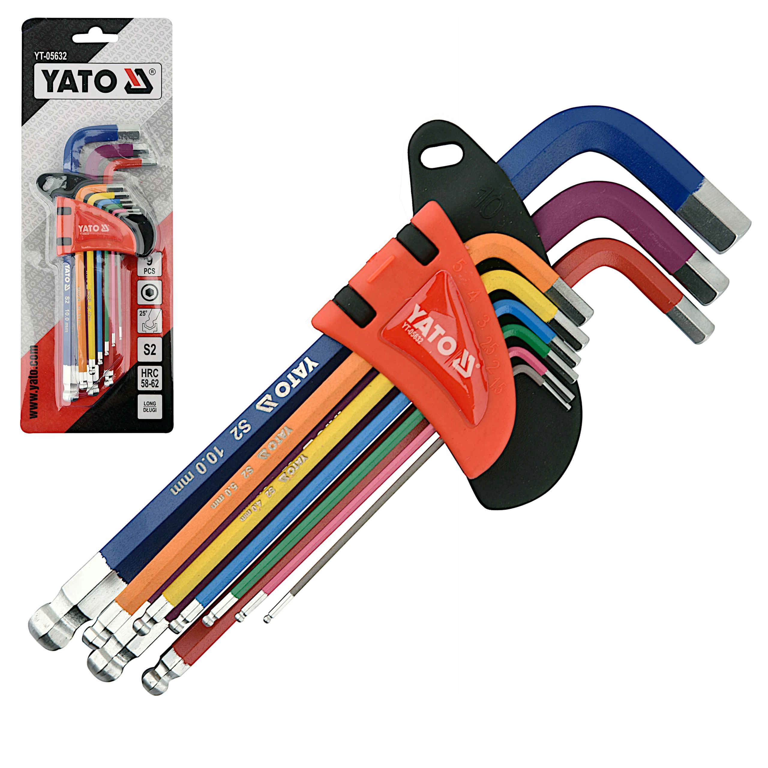

Yato Zestaw Kluczy Imbusowych Kula 1,5-10MM 9SZT