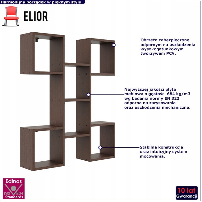 PÓŁKA WISZĄCA SKANDYNAWSKA ==== DO KUCHNI SYPIALNI Kod producenta P52258ivR