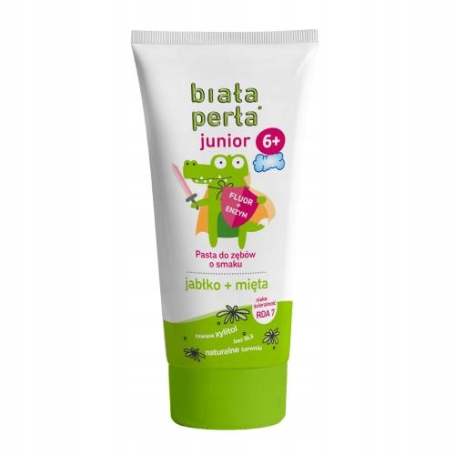 

Biała Perła Junior 6+, pasta jabłkowo-miętowa 75ml