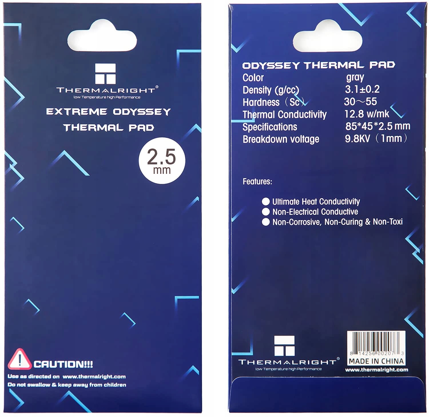 

Termopad Thermalright Odyssey 85x45x2.5mm 12.8W/mK