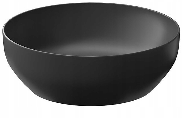 Umývadlo okrúhle antracitové matné Larga 40 cm Cersanit stojace