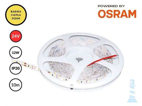 Led Páska Osram 2835 12W 24V IP20 120LED/m 3000K teplá RA>92 rolka 10mb