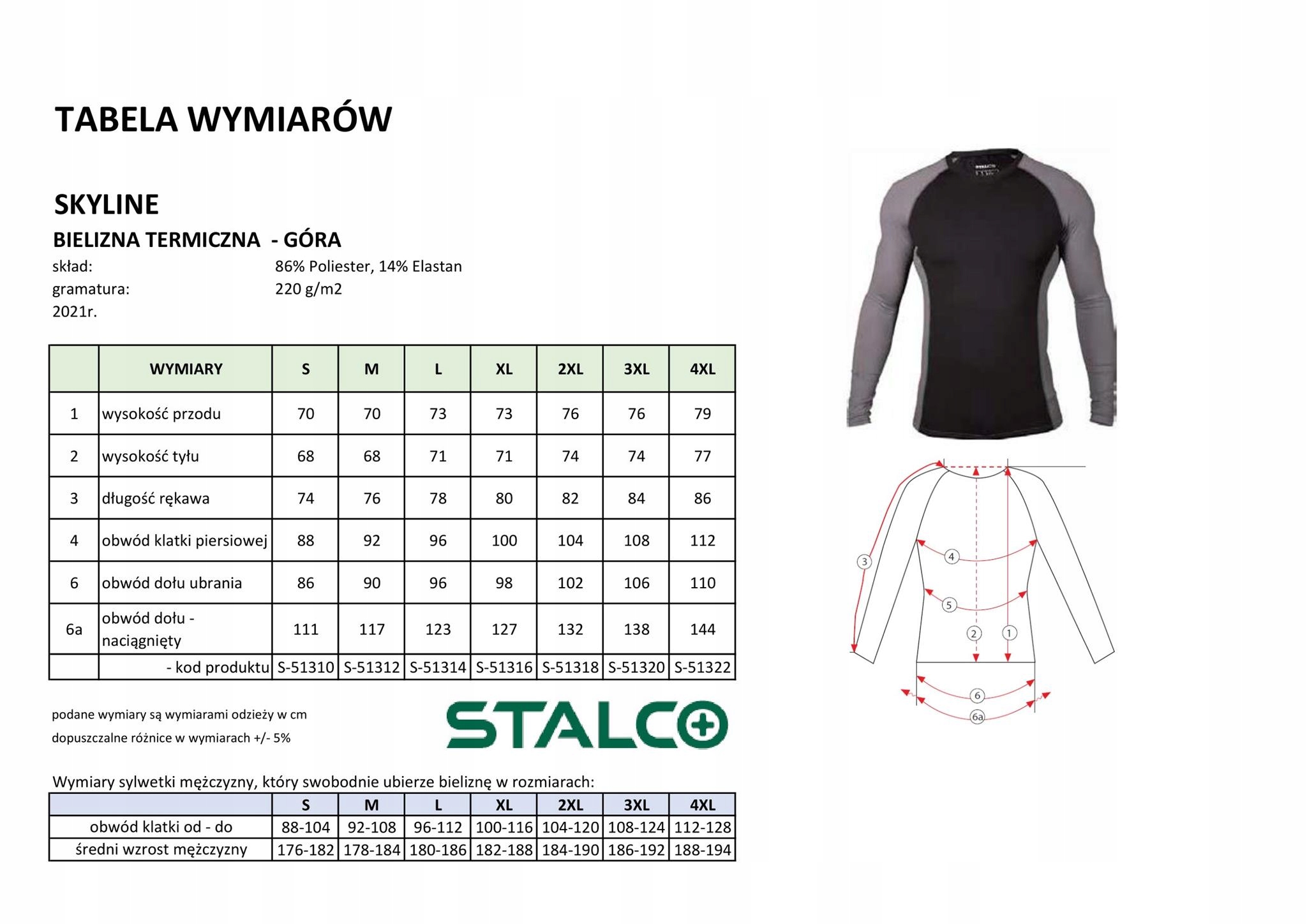 BLUZKA TERMOAKTYWNA TERMICZNA MĘSKA SKYLINE XL Rozmiar XL