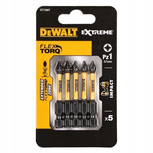 Bity udarowe PZ1x50 torison 5szt. Marka DeWalt
