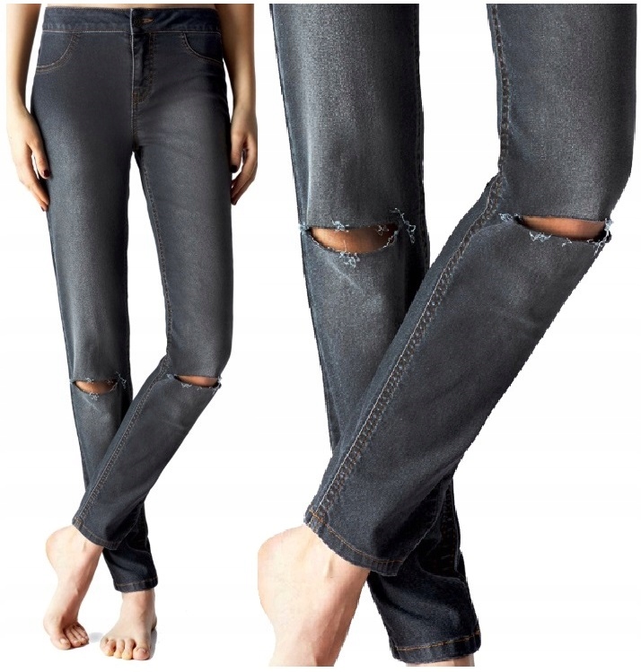 

Calzedonia spodnie z dziurami jeans vintage m/38
