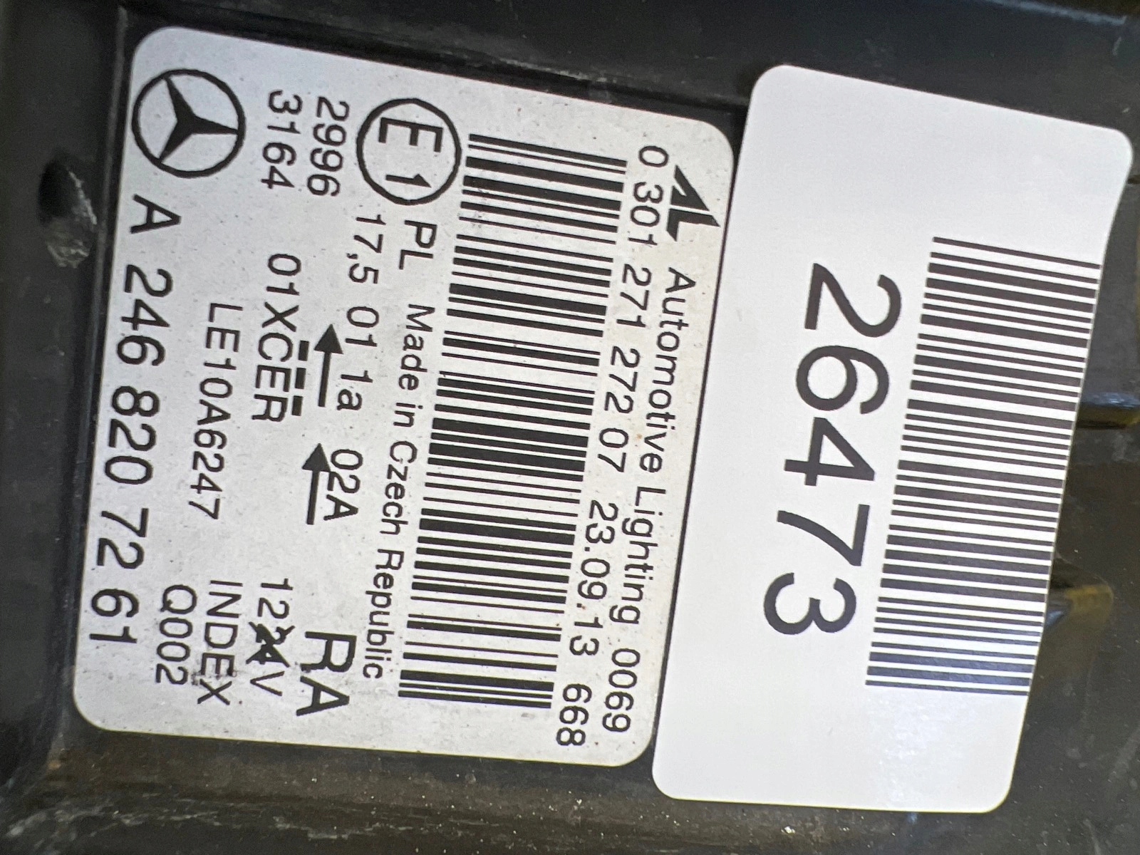 light right Mercedes B-class W246 Xenon 11-15 A2468207261