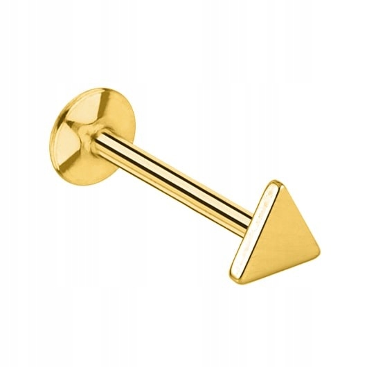 

Labret z trójkącikiem Gwint 1,2/6 złoty