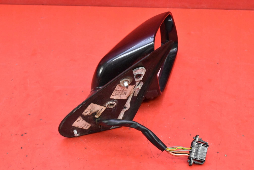 mirror right black, EU 014245 SKODA OCTAVIA 2 II 04-08 8 PIN