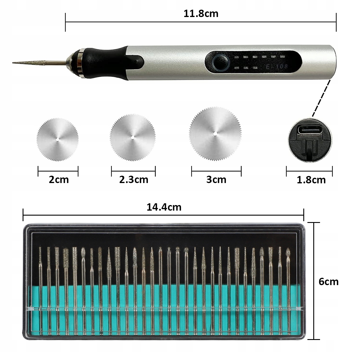 elektryczny pioro z grawerem Wielofunkcyjny długopis do grawerowania 52szt. Kod producenta 4059457199733