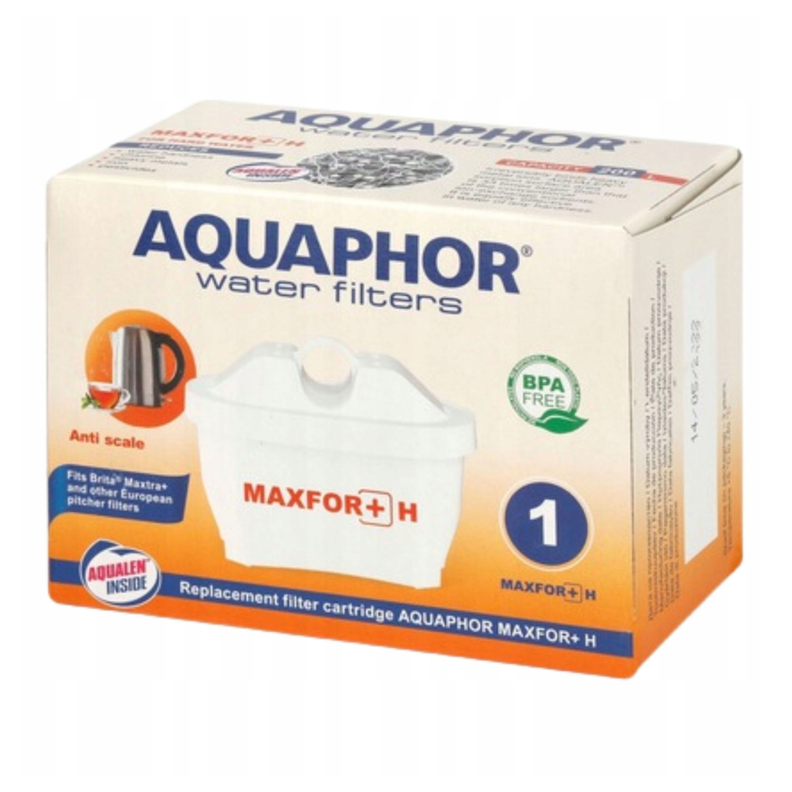 Filtr Aquaphor Maxfor+ H pro tvrdou vodu do filtrační konvice, 24 ks