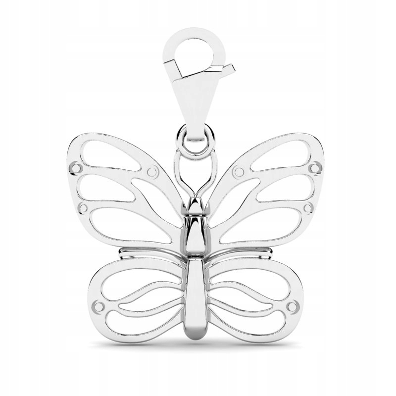 

Charms Z Białego Złota Motylek Zawieszka