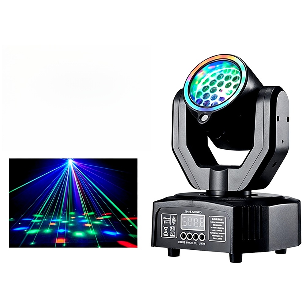 Pohyblivá Led Hlava Fx 4V1 – Gobo, Beam, Led Kroužek A Zelený Laser